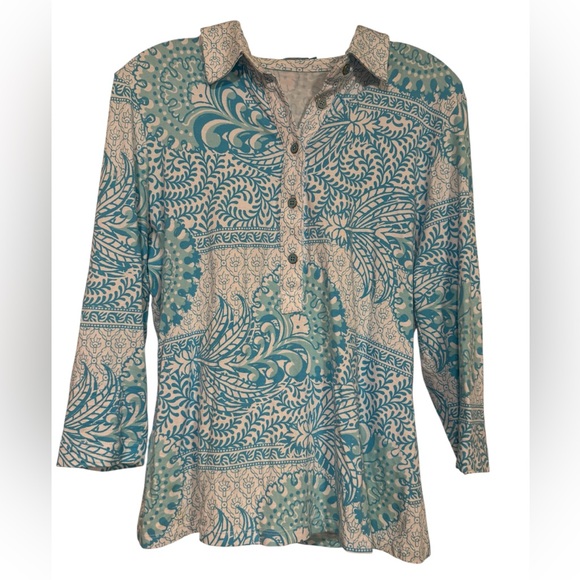 J. McLaughlin Catalina cloth womens top size medium - Picture 1 of 3